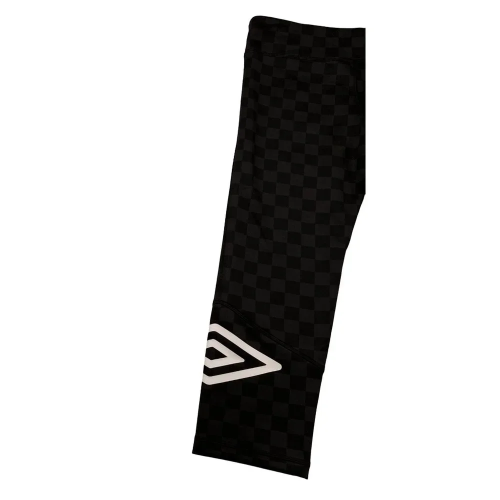 UMBRO Pants Jr. Women's Checkered Straight Leg Yoga Capri Stretch Black Gray XL - Picture 11 of 13